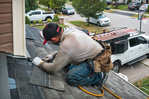 Professional Roofing technician working in Allenwood, PA